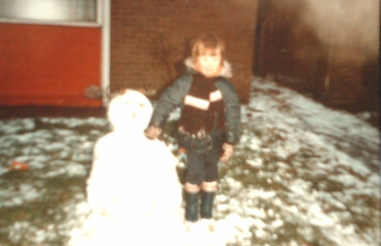 me with a snowman