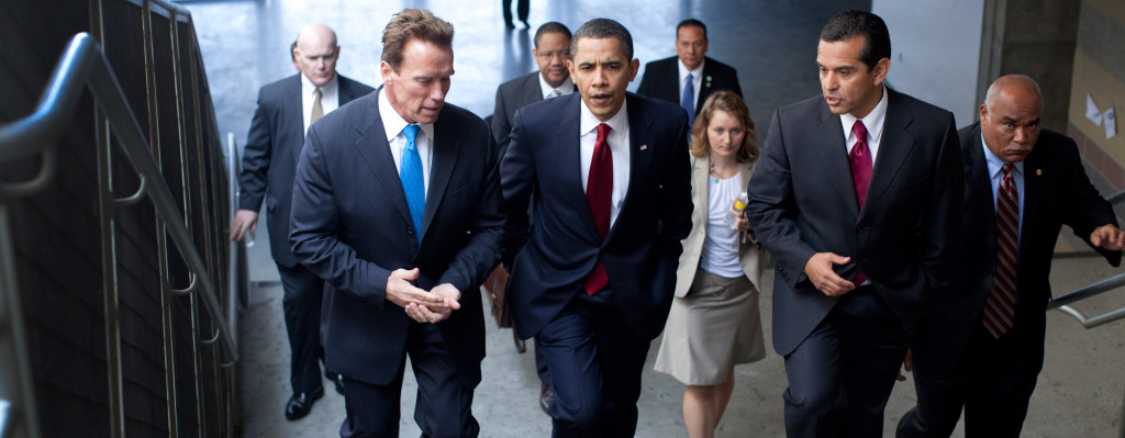 Arnold Schwarzenegger with Barack obama