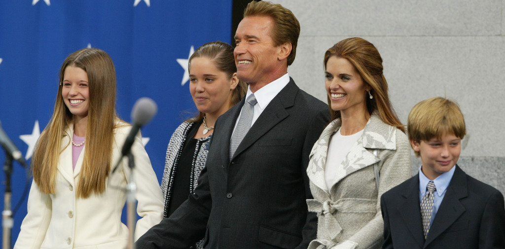 Arnold Schwarzenegger Is Sworn In As The 38th Governor Of California with maria shriver