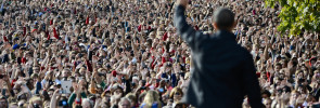 Barack Obama addressing crowd