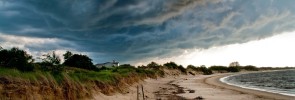 approaching storm over beach